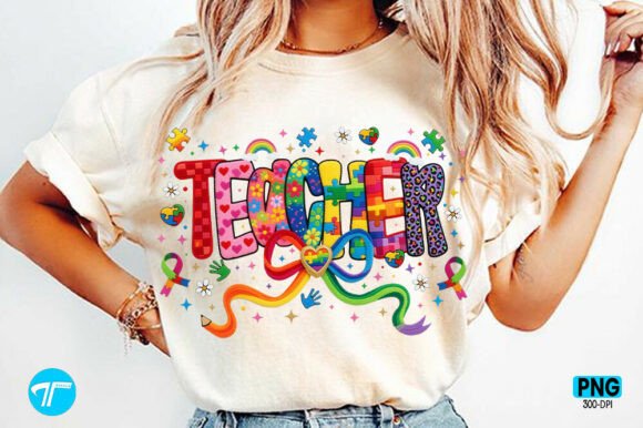 Autism-Teacher-Coquette 001 - DTF Print