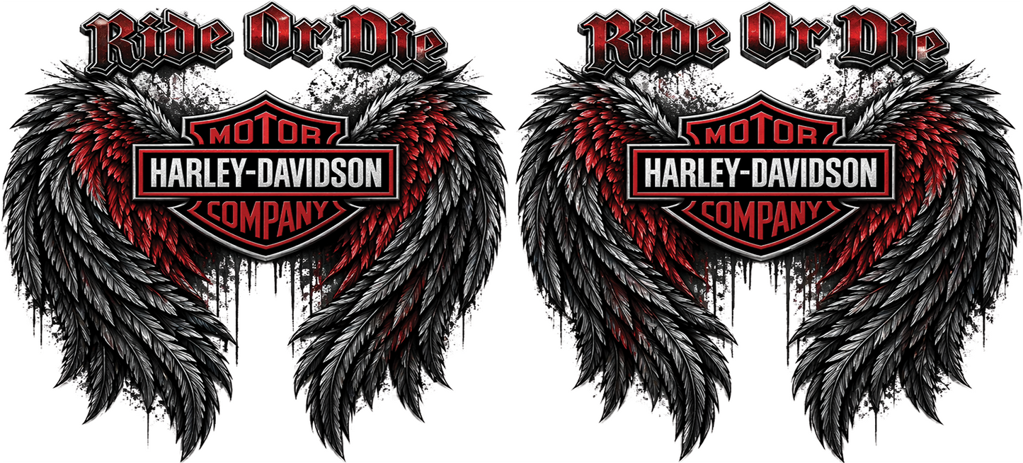 Black and red Ride or die