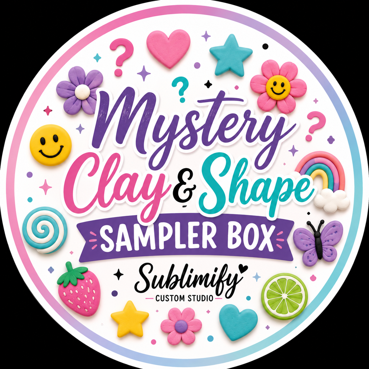 Mystery Clay & Shape Sampler Box | 14-Piece Craft Mix