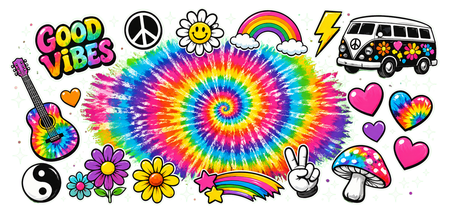 Good vibes star rainbow