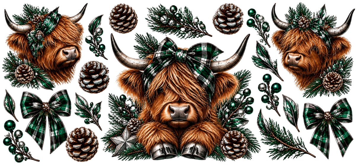 Green Christmas Cow 2