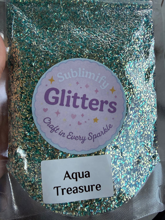 4 oz Bubble Glitter  - Aqua Treasure