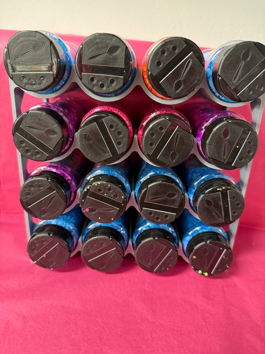 Glitter rack for 2oz bottles