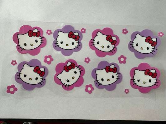 Hello kitty pink purple faces
