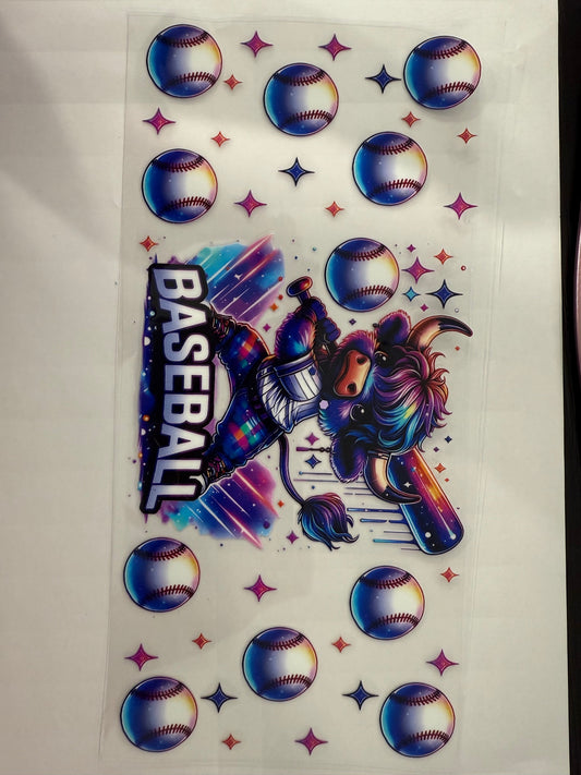 Cow and Purple Baseball