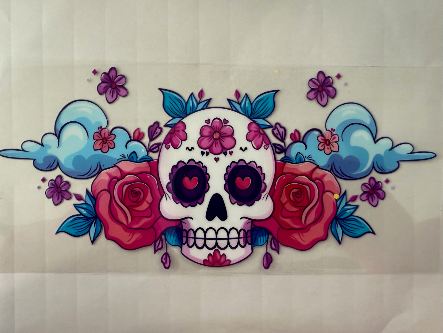 Skull and Flowers