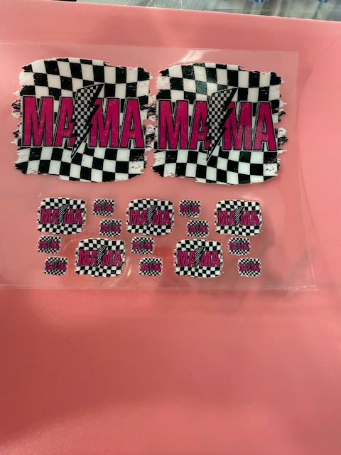 Race Flags Mama Keychain