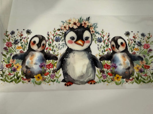 Penguin with flowers