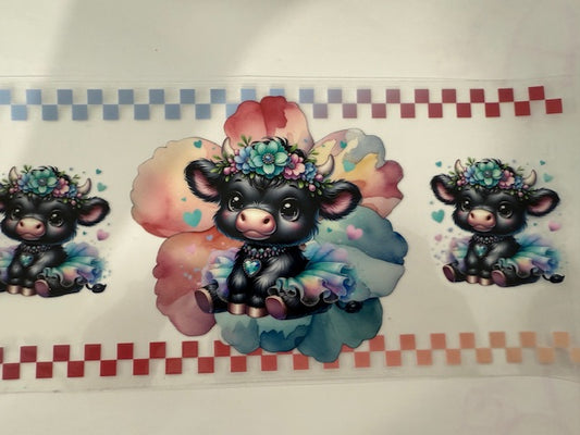 Miniature cow - Checkers pastel colors