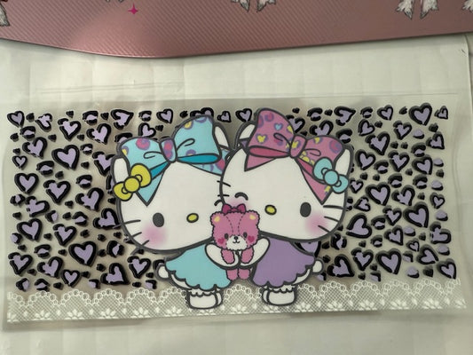 Hello Kitty  Purple little hearts