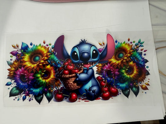 Lilo and Stitch Cherries basket  and flowers
