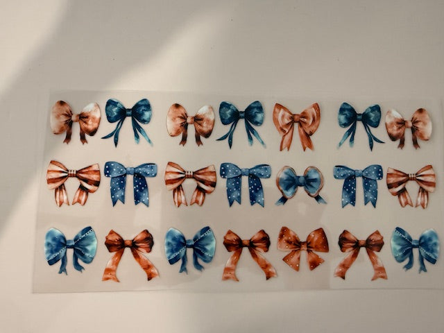Orange and Blue Bows