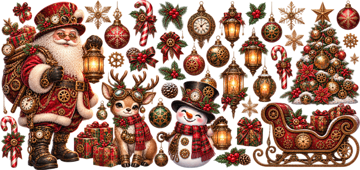 Santa and Snowman