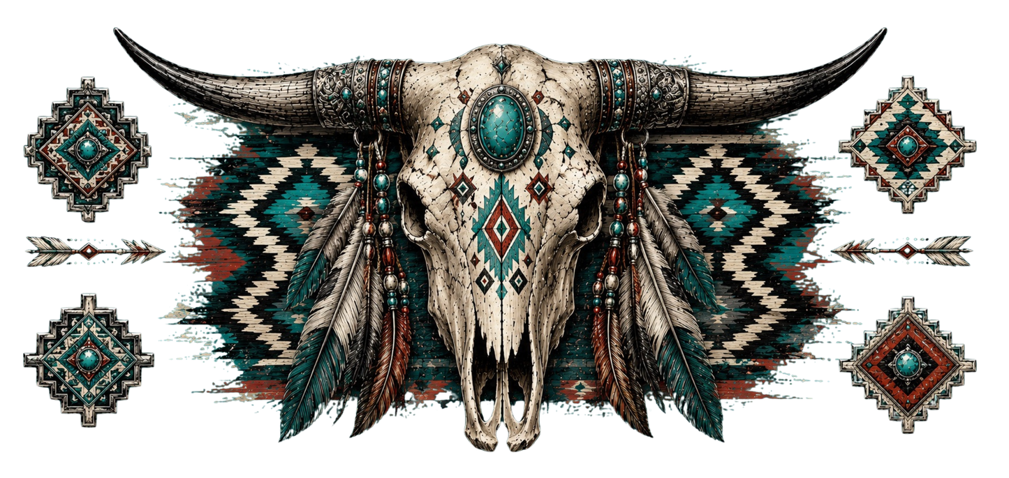 Turquoise Longhorn Skull