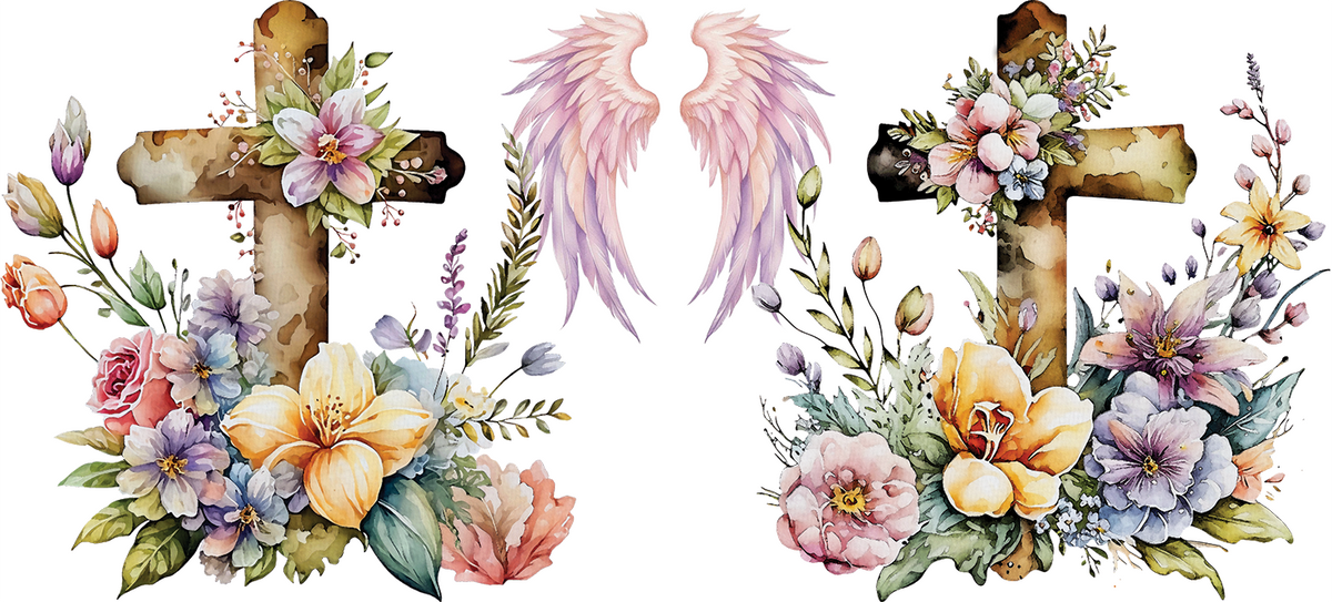 cross and wings