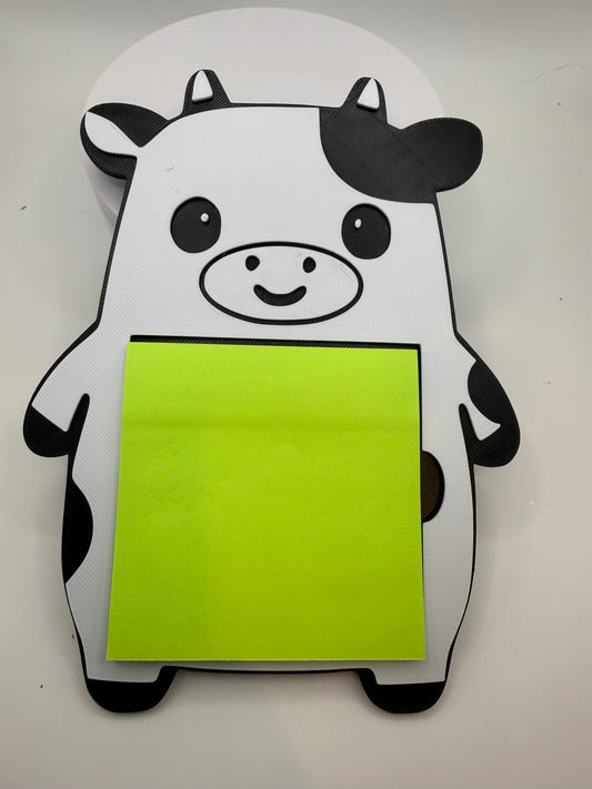 3D white cow  sticky notes