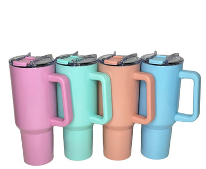 40 oz w/ Handle Sublimation Color Tumblers