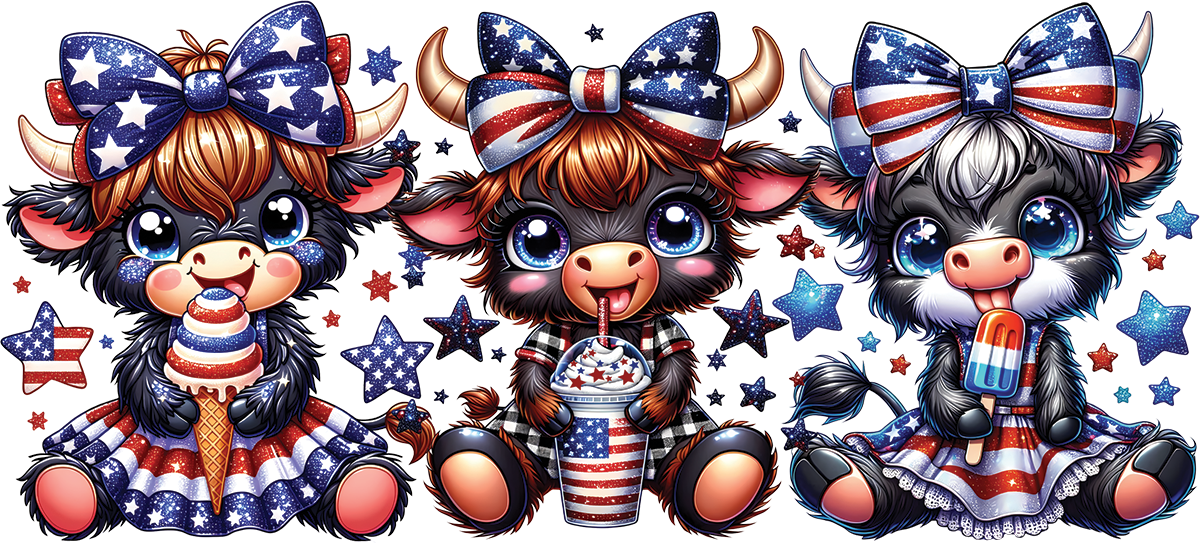 4Th Of July Cow 16oz