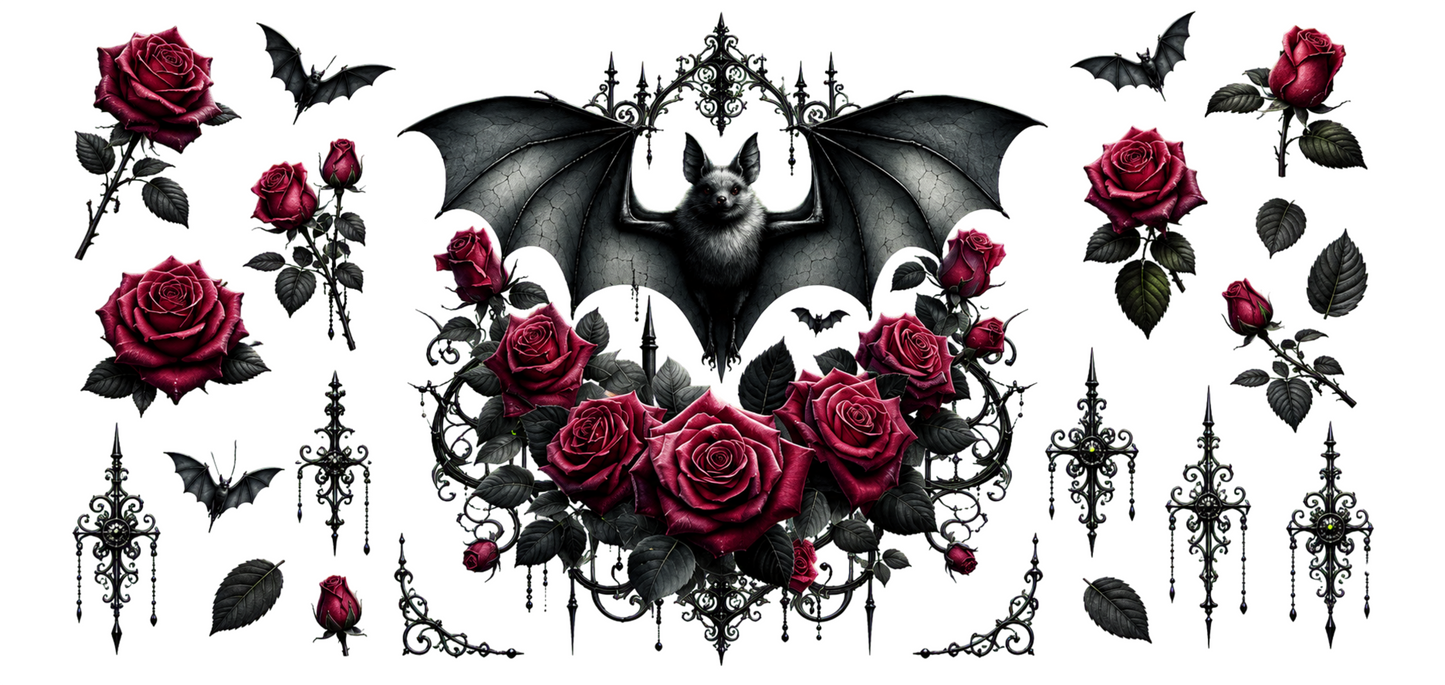 Bat Red Rose