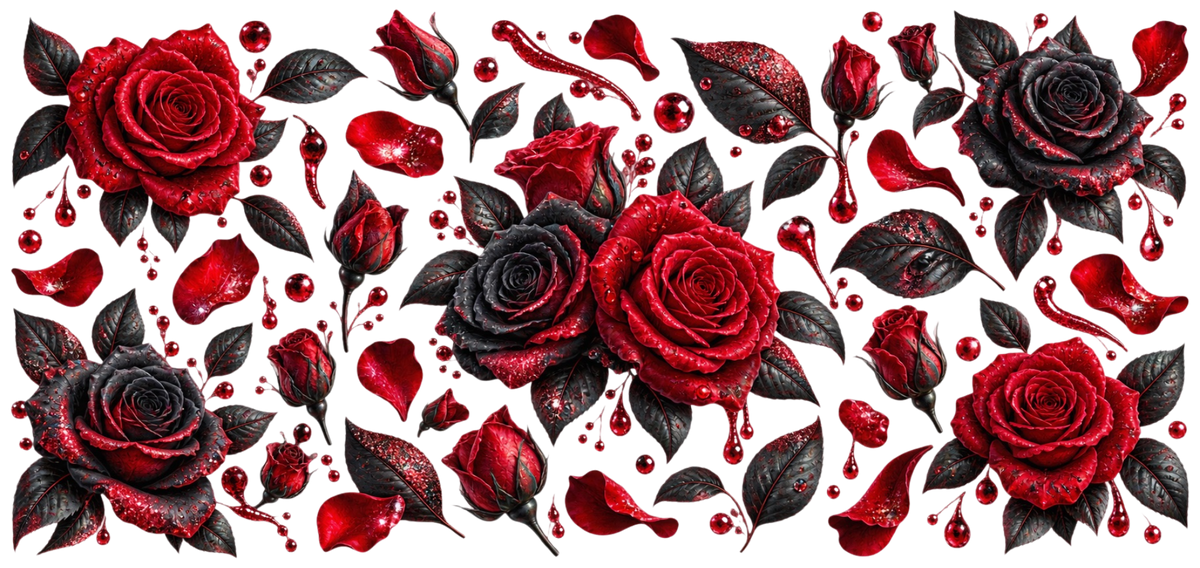 Black and Red Roses