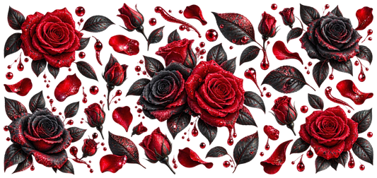 Black and Red Roses
