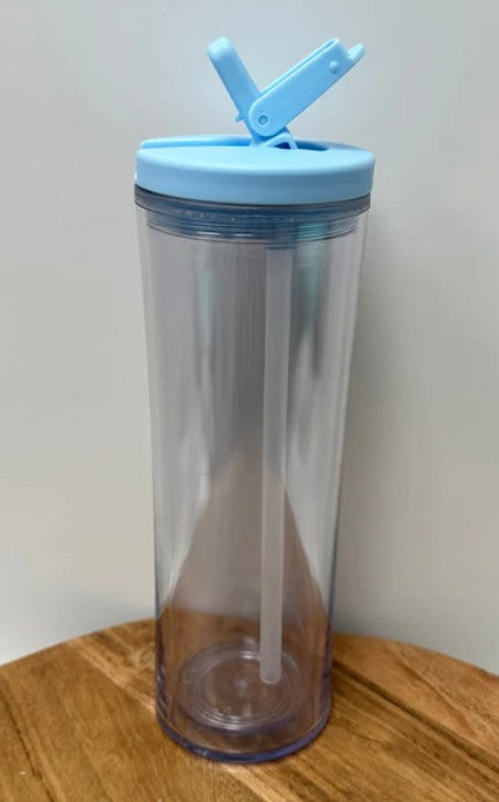 20 oz Flip Top Water Bottles Snow Globe