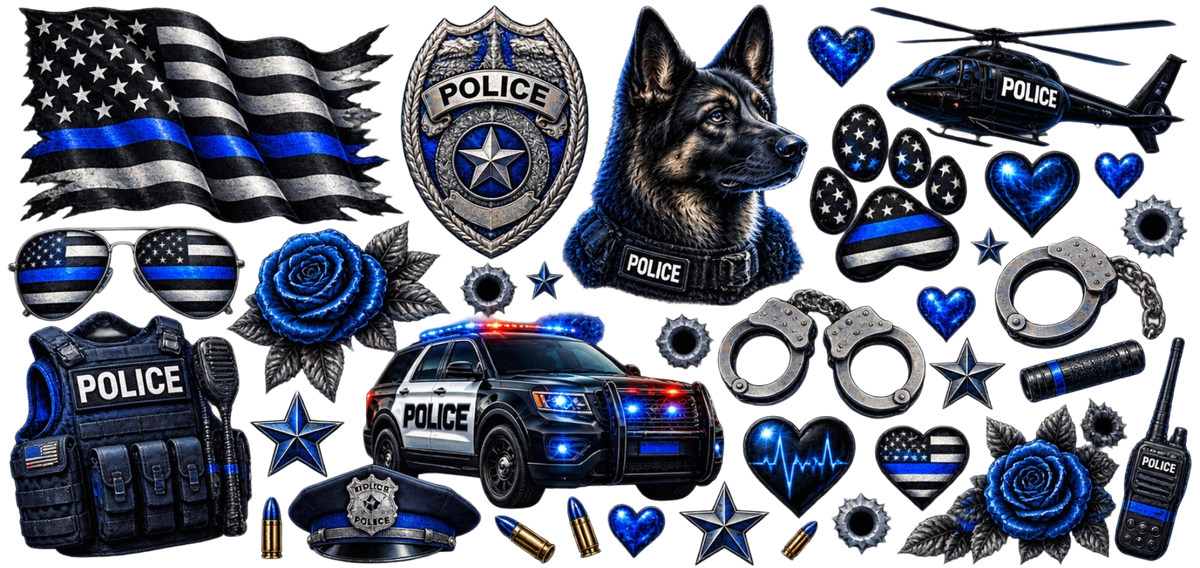 Blue Police Dog