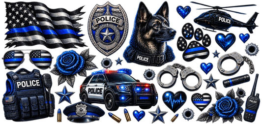 Blue Police Dog
