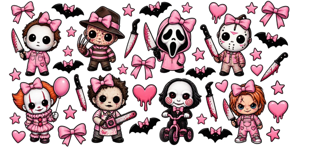 Cute Pink Ribbon Halloween