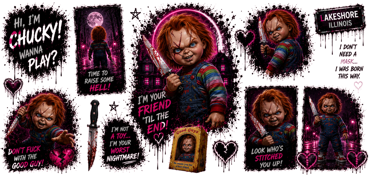 Doll Horror PinkRed