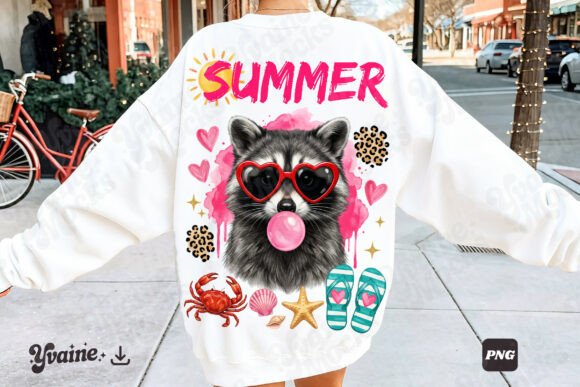 Funny Raccoon Summer