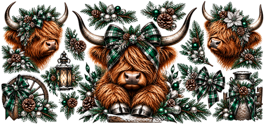 Green Christmas Cow