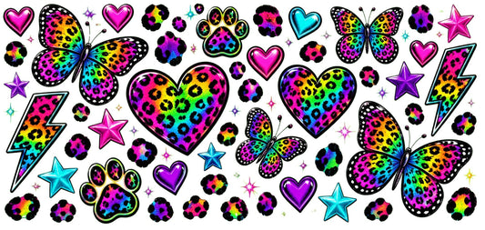 Heart Rainbow Leopard