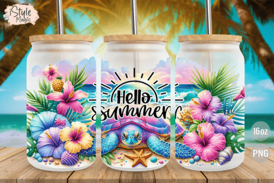 Hello Summer Sea Turtle