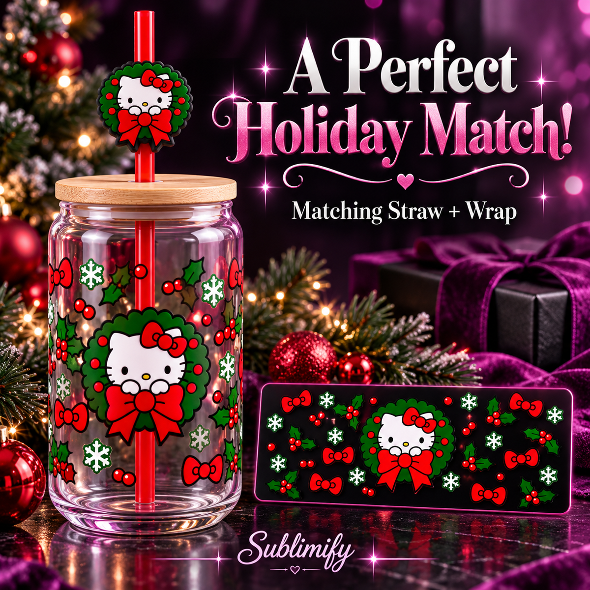 Matching Straw Topper and Wrap