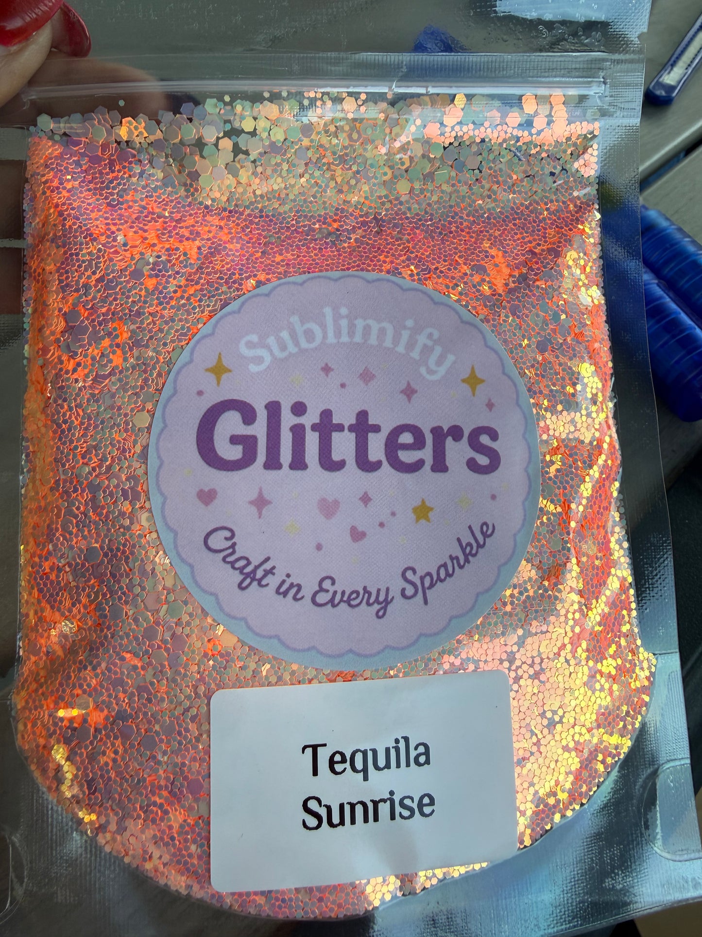 4 oz Glitter  - Tequila Sunrise