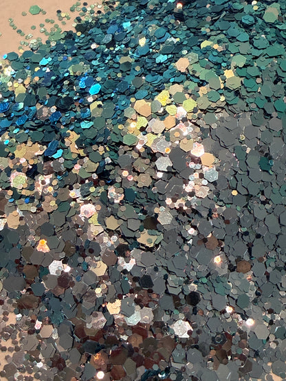 4 oz Glitter  - Midnight lagoon -Chameleon