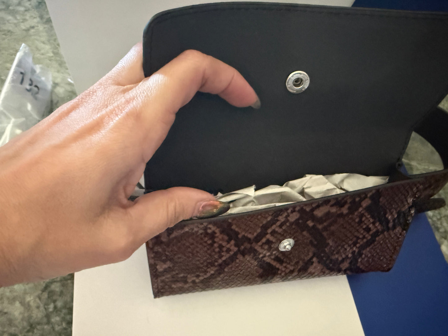Raffle ticket snake skin