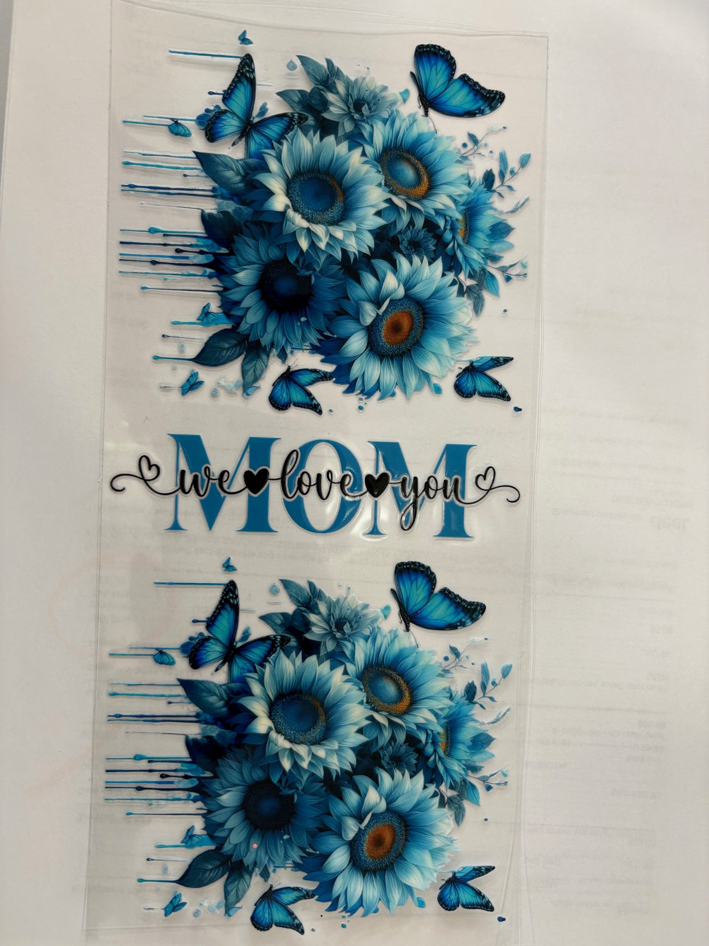 Mom Blue Flowers