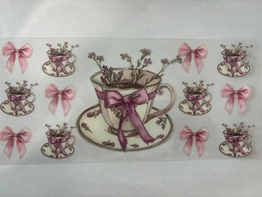 Pink tea and bows