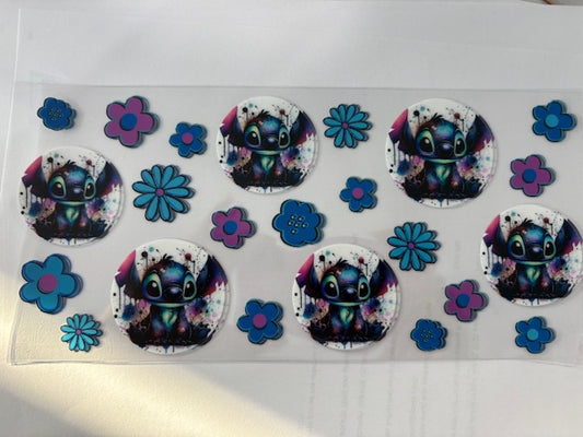 Stitch Blue flowers