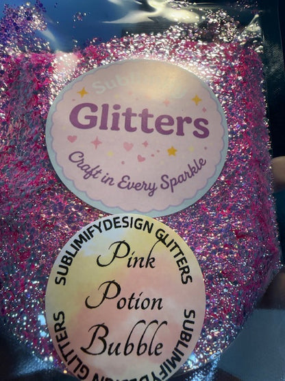 4 oz Glitter  - Pink Potion Bubble