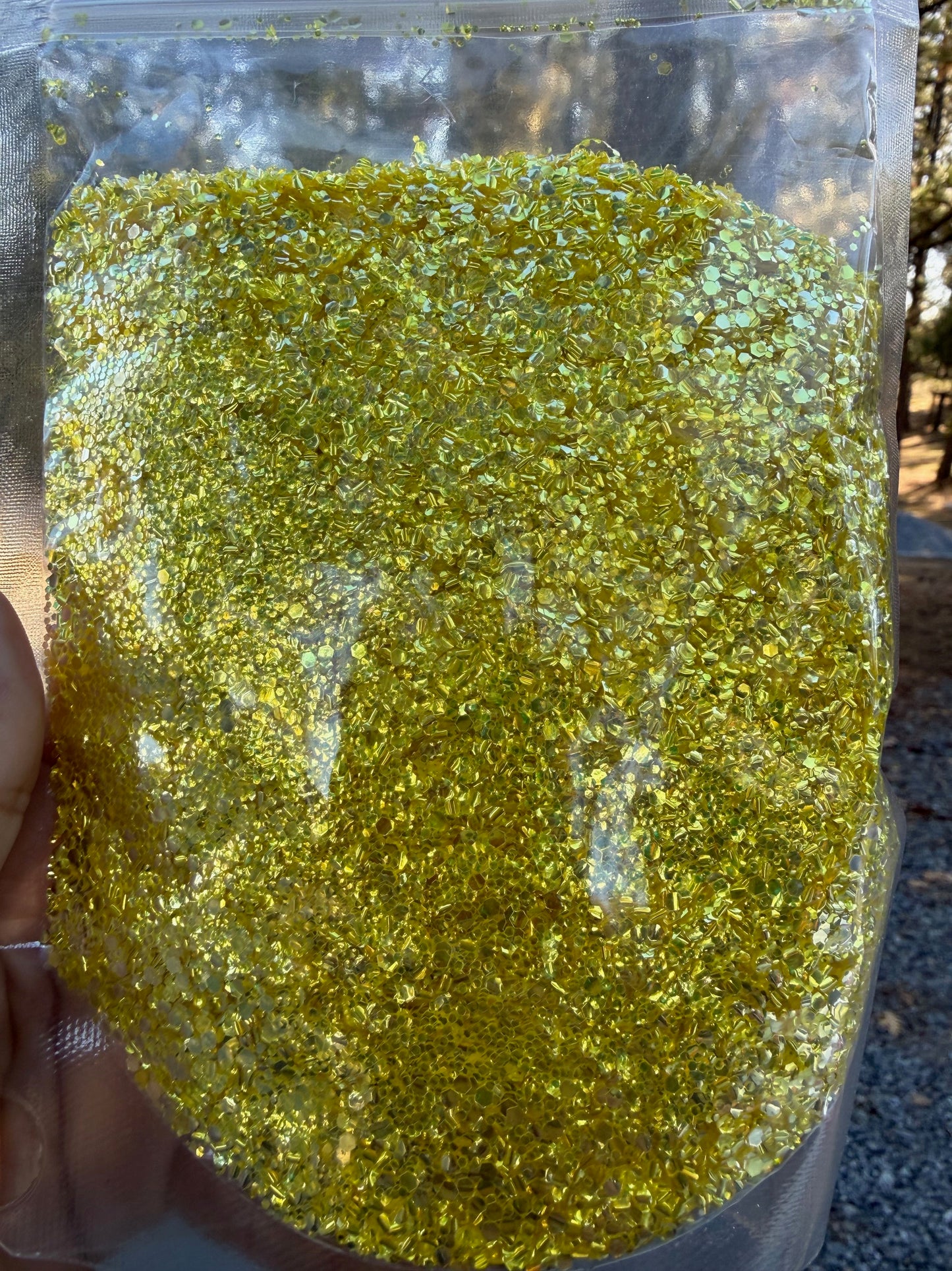 4 oz Glitter  - Lemon Drop Bubble Glitter