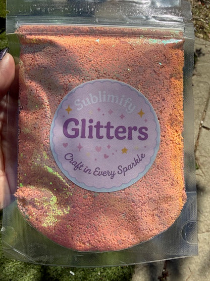 4 oz Glitter  -Peach Ember- Chameleon