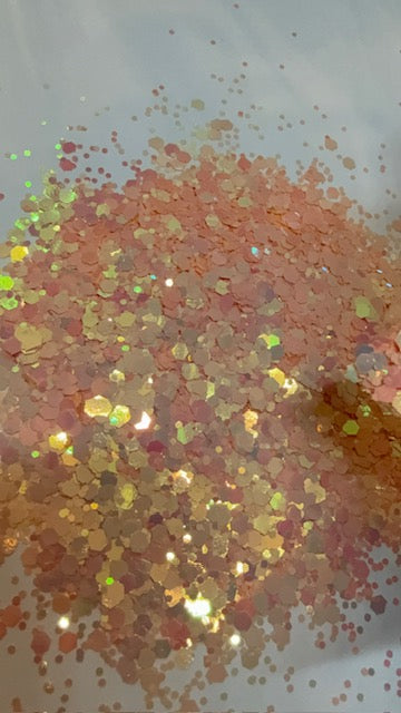 4 oz Glitter  -Peach Ember- Chameleon