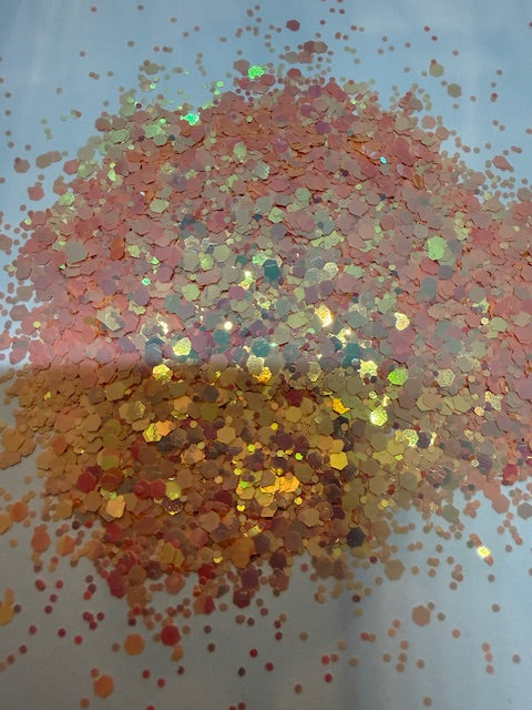 4 oz Glitter  -Peach Ember- Chameleon