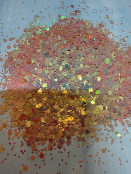 4 oz Glitter  -Peach Ember- Chameleon