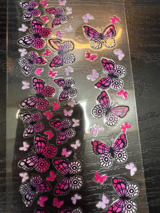 Pink Purple Butterfly Keychain