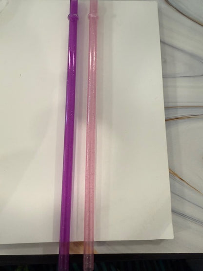 Glitter Reusable Straws Plastic