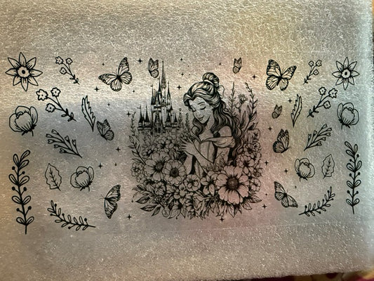 Outlined Princess Belle 2